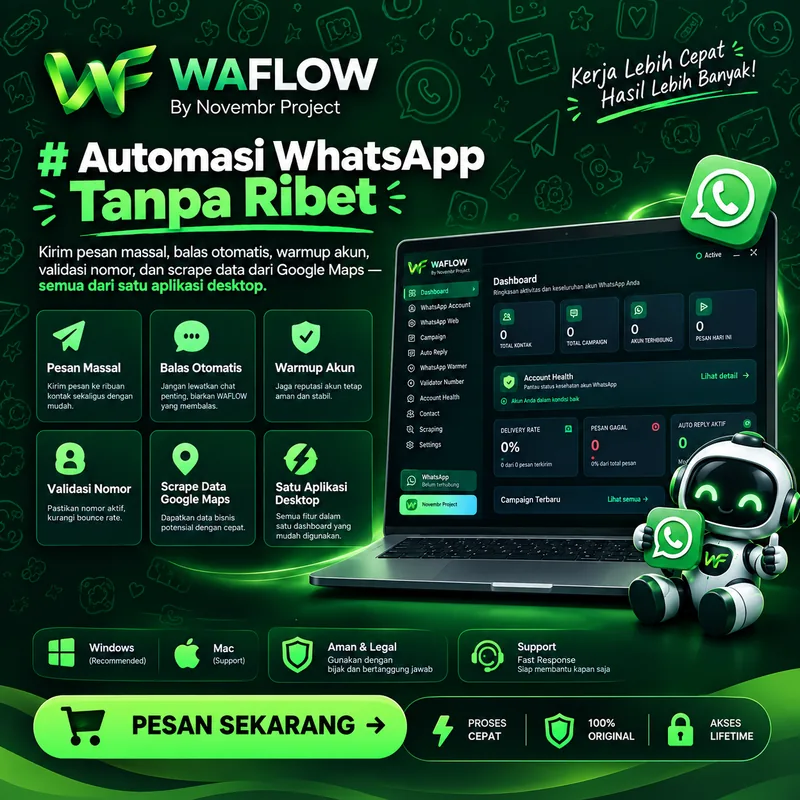 Tampilan produk WAFLOW
