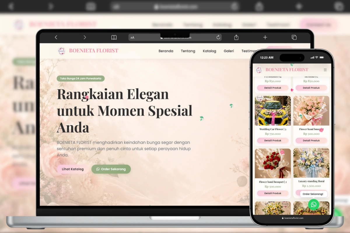 Website Toko Florist