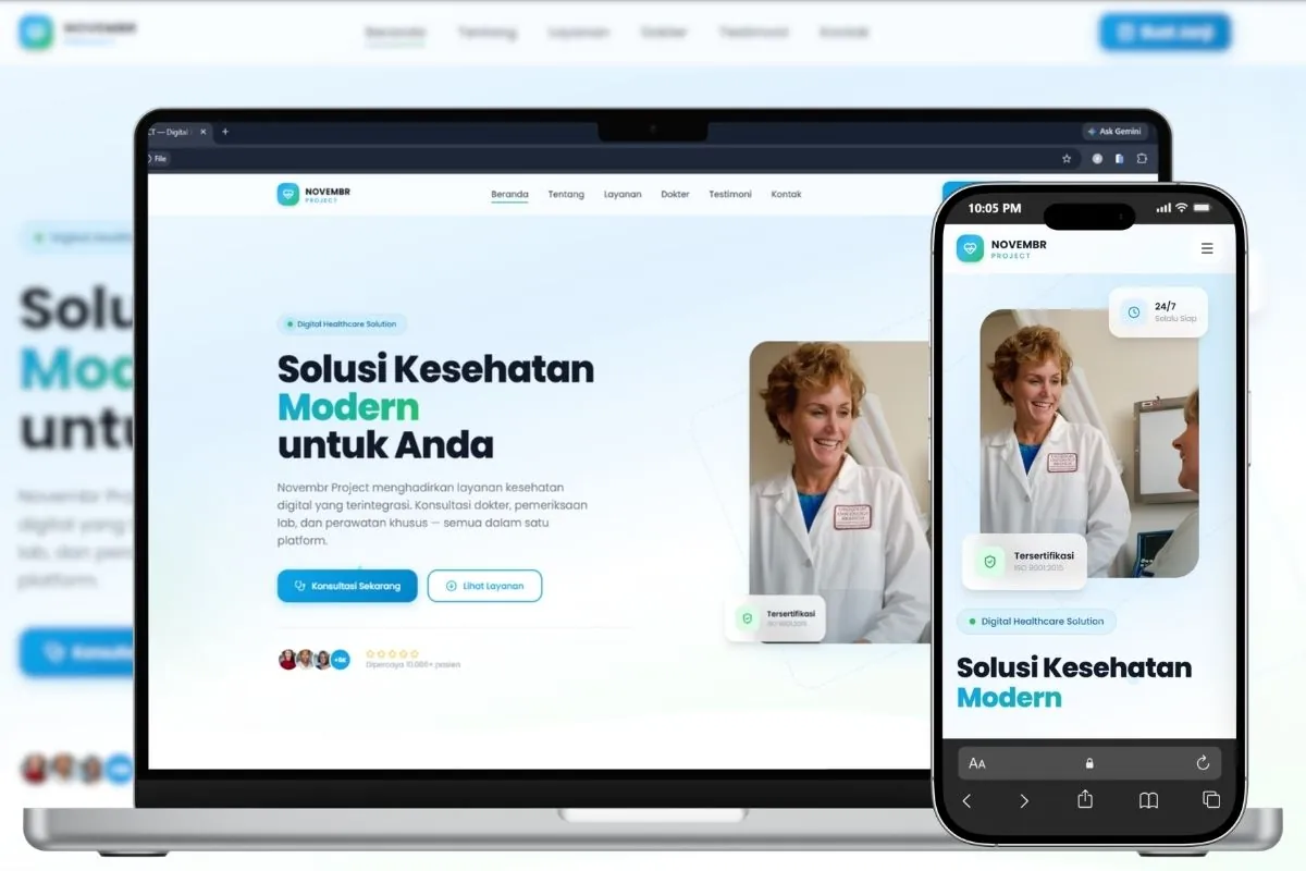 Preview website Website Klinik Kesehatan